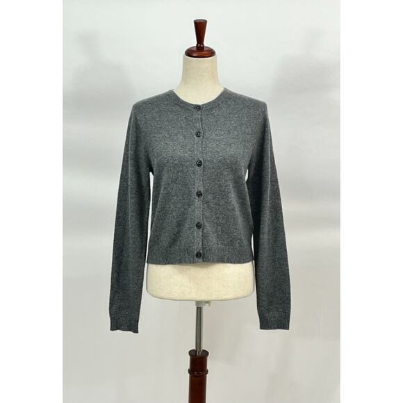 PEOPLES REPUBLIC OF CASHMERE Sz S Small Gray O Cardigan Sweater NWT - Picture 2 of 12